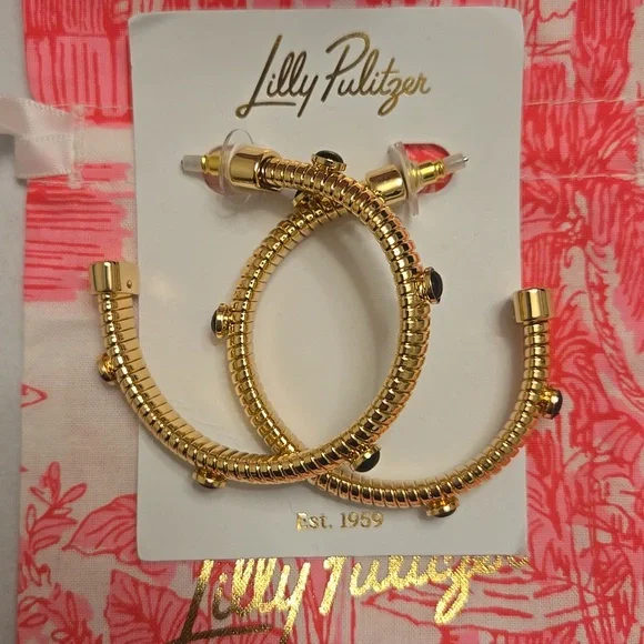 Lilly Pulitzer Unforgettable Hoop Earrings - Picture 4 of 9